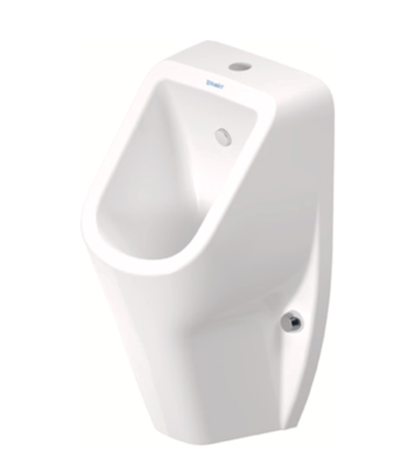 D-code urinal med dyse tilslutning fra oven